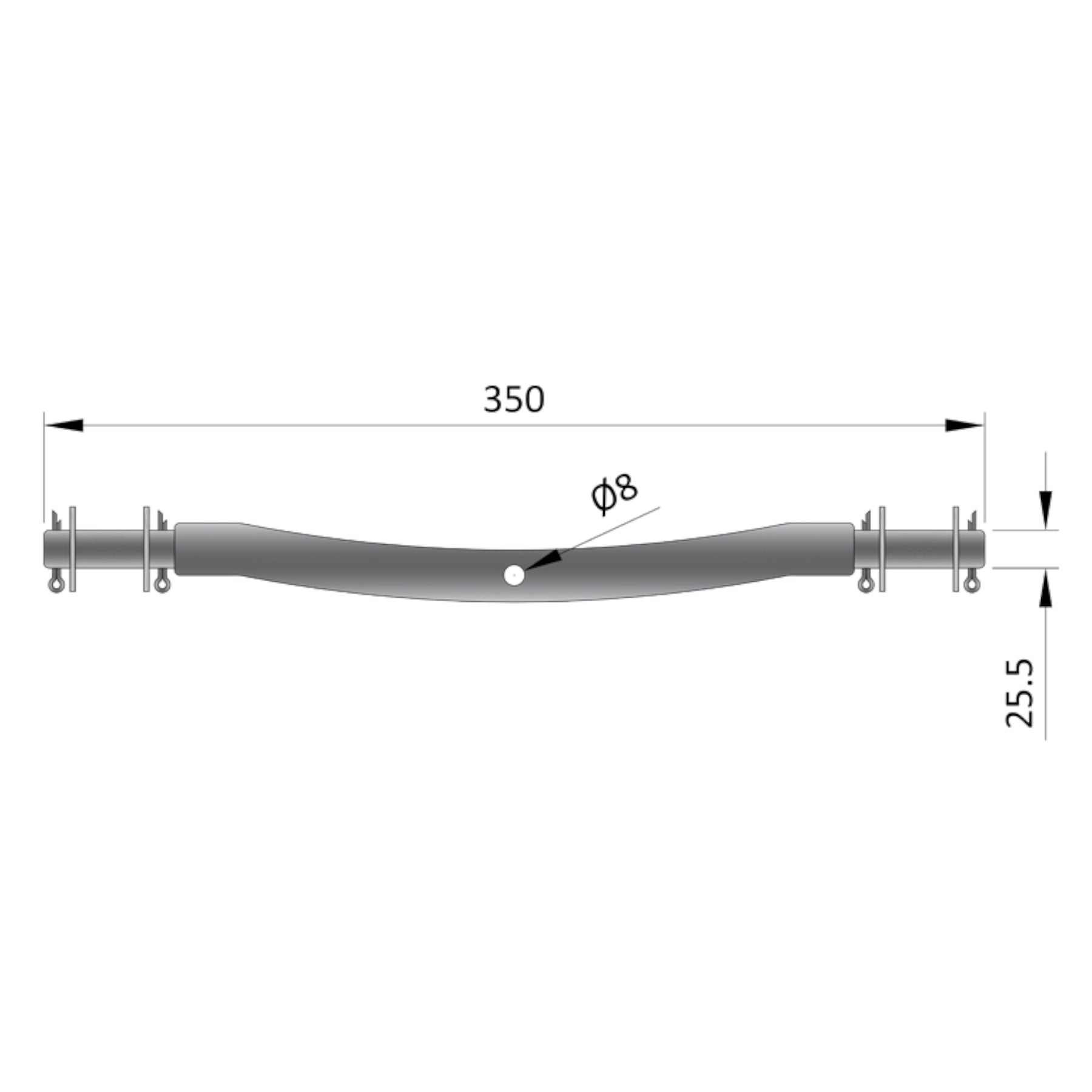Boat Roller Wing Bracket & Stem Post with Non Marking Rollers Dumbbell Trailer