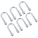 M8 Round Bend U Bolt 27mm x 53mm Width x Length Pipe Clamp Fixing