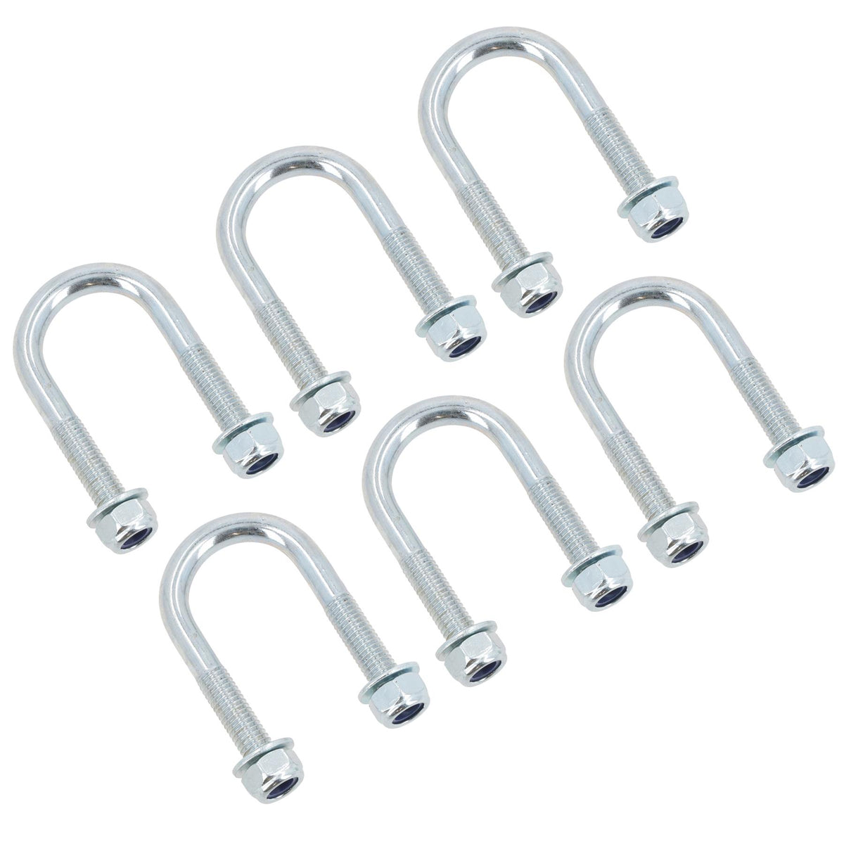 M8 Round Bend U Bolt 27mm x 53mm Width x Length Pipe Clamp Fixing