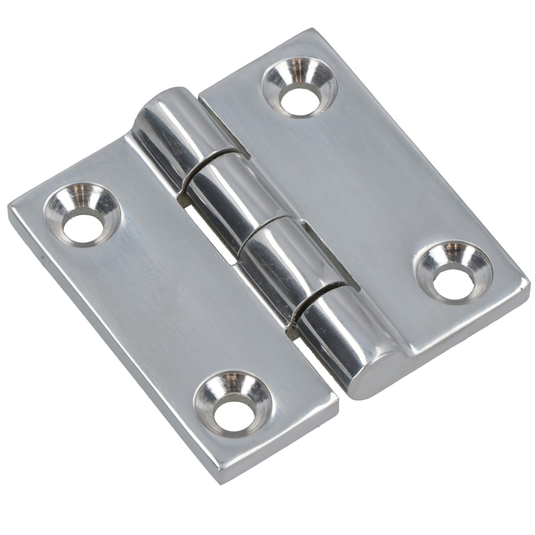 Polished Door Butt Hinge Stainless Steel 50mm x 50mm 316 Marine Cabin