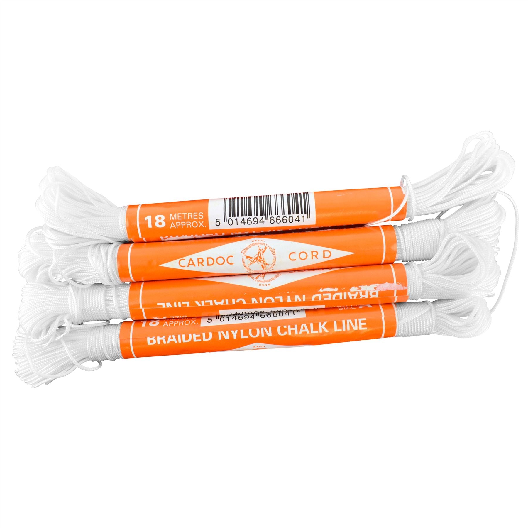 Cordon tressé en nylon Cardoc pour tracer des briques, taille A, 18 m, pour bâtiment (lot de 4) TE239