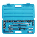 24pc 1/2" Drive Metric MM Shallow Socket And Accessory Set 10mm – 32mm