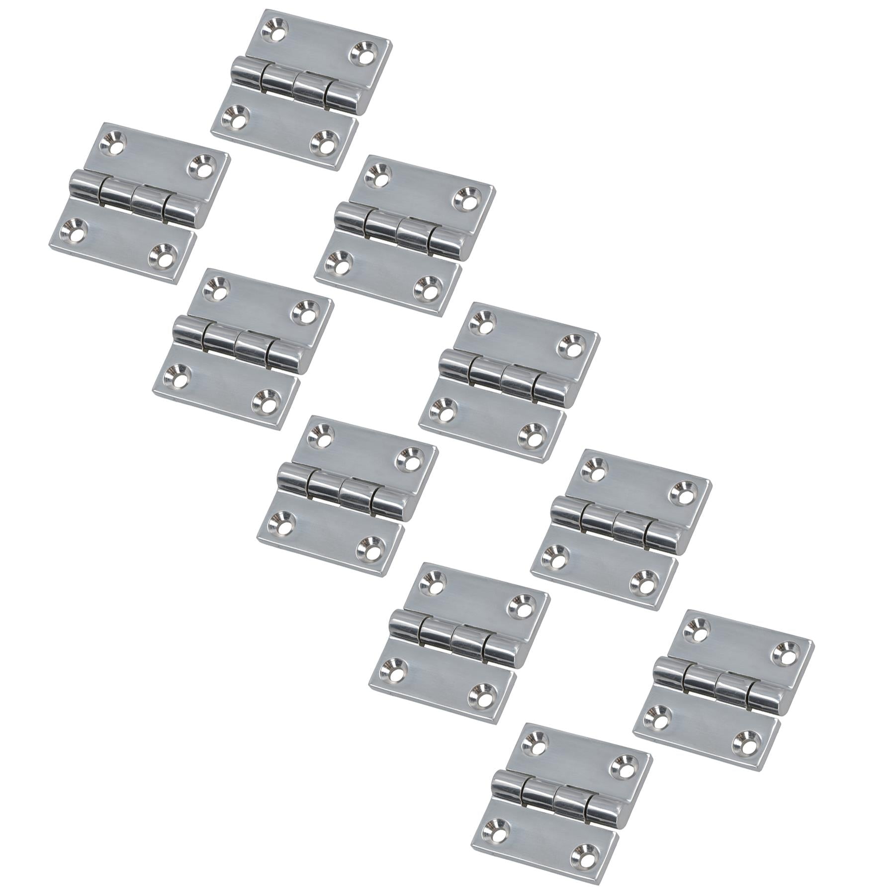 Polished Door Butt Hinge Stainless Steel 50mm x 50mm 316 Marine Cabin
