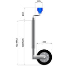 42mm Jockey wheel with Clamp TR008