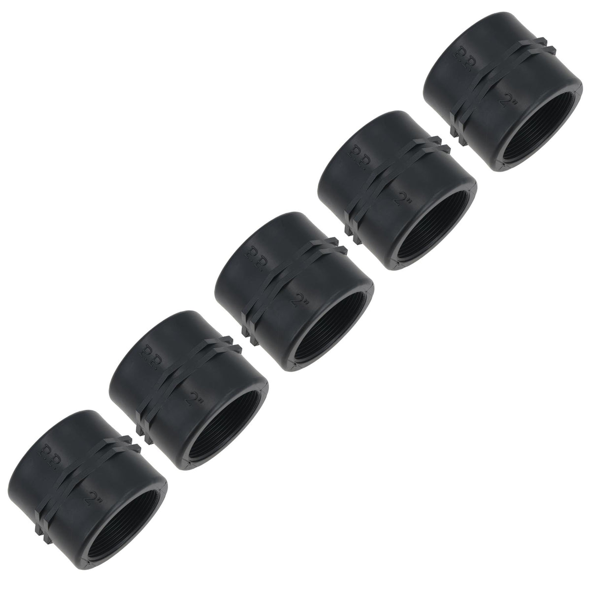 Polypropylene PP Female Threaded Pipe Fitting Sockets 2in – 2in BSP