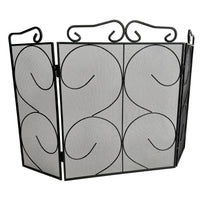 Kaminschirm Funkenschutz Scroll Design 3 Panel Schwerer Kamin Home House