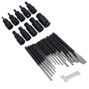 10pc Impact Hex Bit Socket Set 1/2'' Drive 4mm to 19mm &16pc Punch & Chisel Set