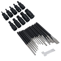 10pc Impact Hex Bit Socket Set 1/2'' Drive 4mm to 19mm &16pc Punch & Chisel Set
