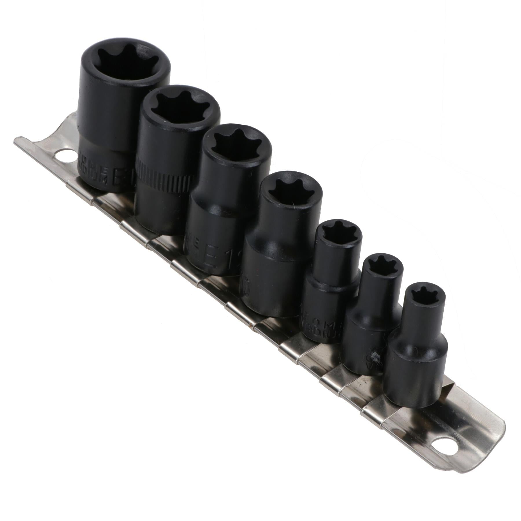 1/4in + 3/8in Drive Female Impact Impacted E Torx Star Sockets E6 – E16 7pc Set