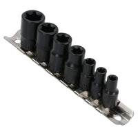 1/4in + 3/8in Drive Female Impact Impacted E Torx Star Sockets E6 – E16 7pc Set