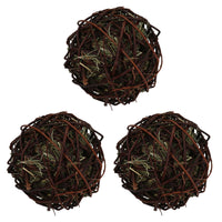 3PK Large Small Animal Rabbit Edible Gnaw Weave Ball Boredom Breaker Toy
