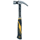 16oz One Piece Forged Claw Hammer with Fibreglass Handle Nail Screw Remover