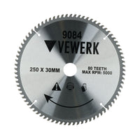 250mm x 30mm TCT Tungsten Carbide Tipped Circular Saw Blades 80 Teeth