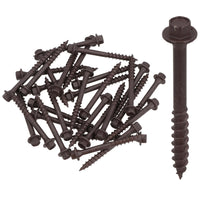 63mm Timber Sleeper Wood Screws For Railway Sleepers Hex Head Brown 30pc