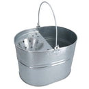 Seau à balai en métal galvanisé 14L pour cuisine, salle de bain, nettoyage des sols de la maison