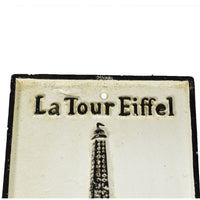 "La Tour Eiffel" Gusseisen Schild Plakette Tür Wand Haus Zaun Tor Pfosten Garten