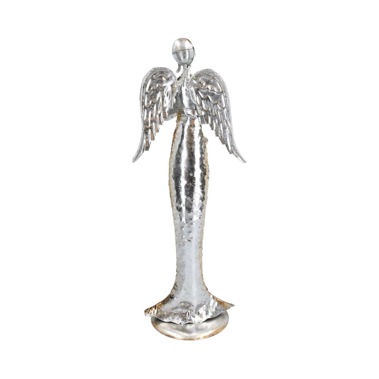 Silver & Gold Angel Wings Sculpture Ornament Statue Metal Decoration Figurine