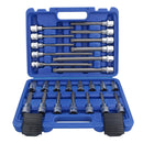 Douilles cannelées mâles 1/2" peu profondes et profondes M5 - M16, lot de 25 pièces