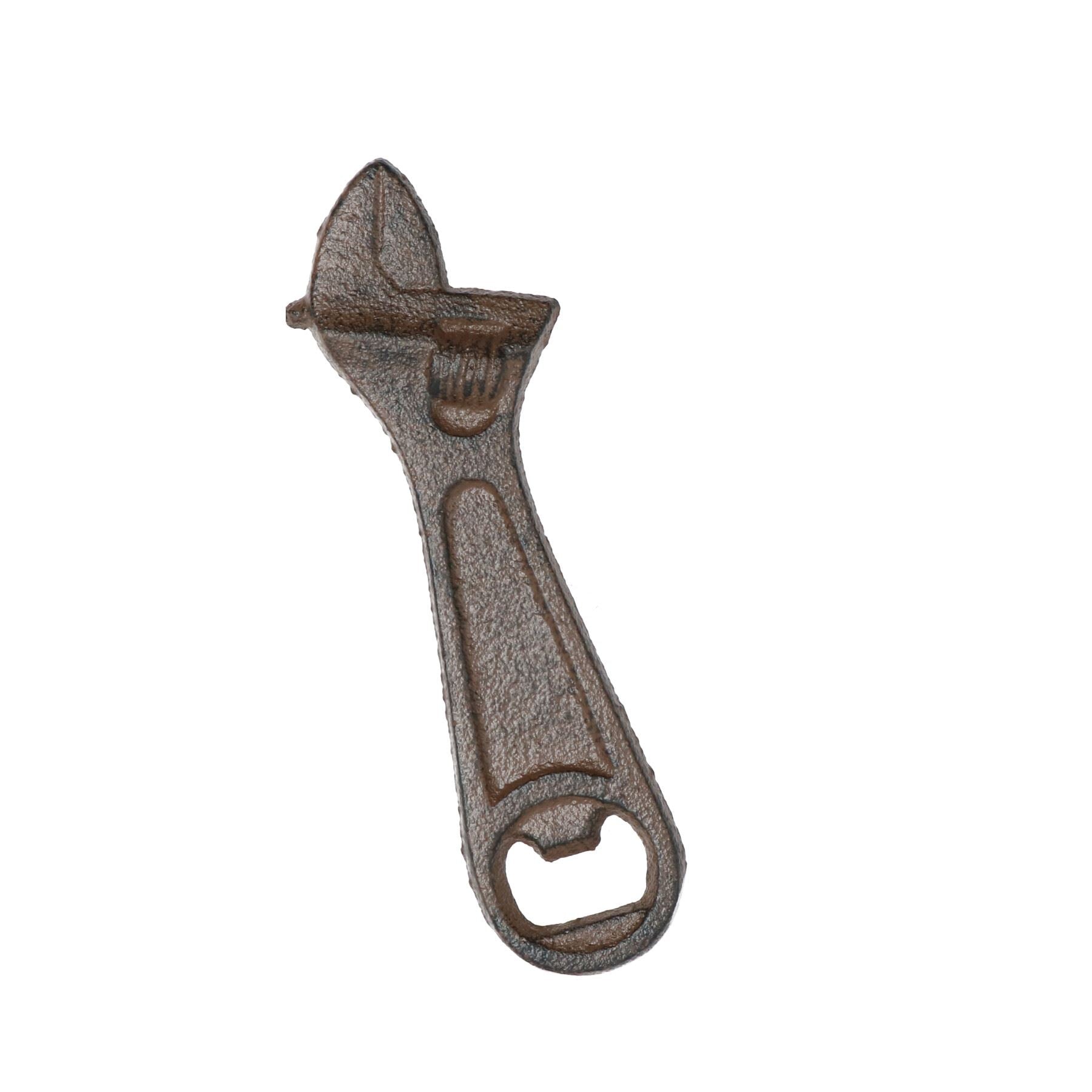 Clé à molette rustique en fonte pour homme, ouvre-bouteille pour la maison et le jardin, 1,5 x 5 x 15 cm