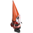 Gnome mit Rechen Garten Skulptur Ornament Statue Metall Dekoration Hause Rasen