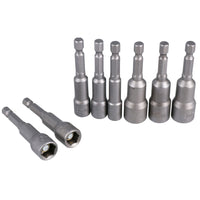 Metric Nut Driver Set Power Nut Driver Bit With 1/4" Shank 6mm – 13mm 8pc