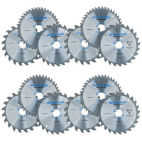 184mm TCT Circular Saw Blades Coarse – Fine 20 24 40 Teeth + Adaptor Rings