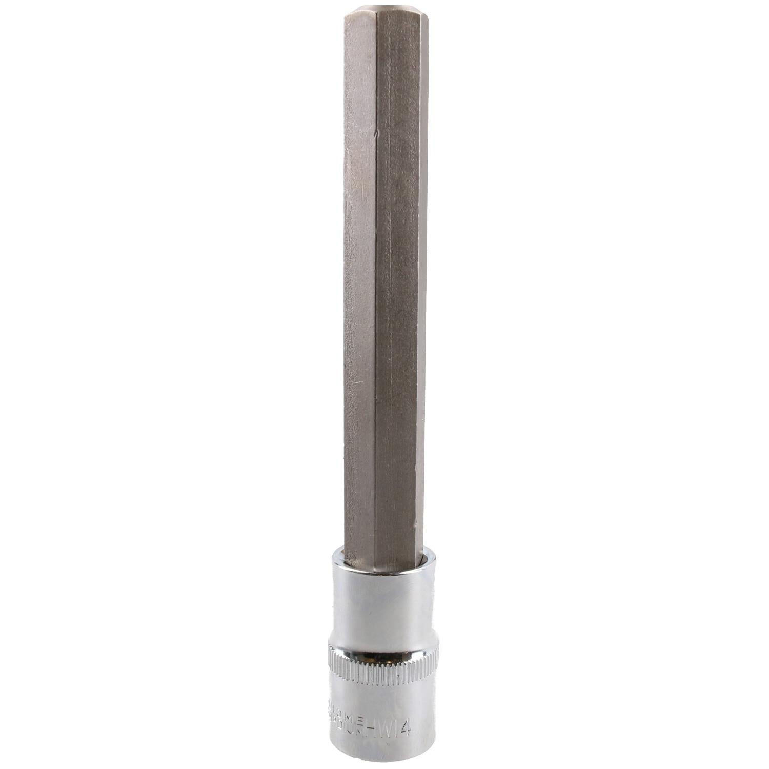 14mm Hex Allen Key Long Bit Internal Socket Metric 1/2" Drive 140mm Length Cr-V