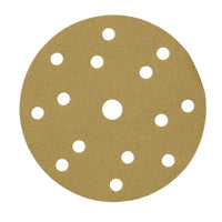 150mm Sanding Discs Aluminium Oxide Abrasive 120 Grit 15 Hole Hook + Loop