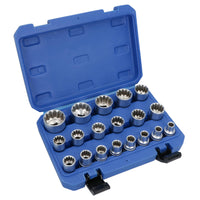 1/2in Drive Gear Lock Metric + Imperial Sockets 8 – 32mm 5/16 – 1-1/4 19pc Set