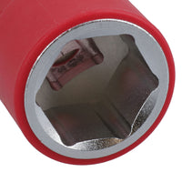 1/2in drive VDE Insulated Shallow Metric Socket 6 Sided Single Hex 1000 V