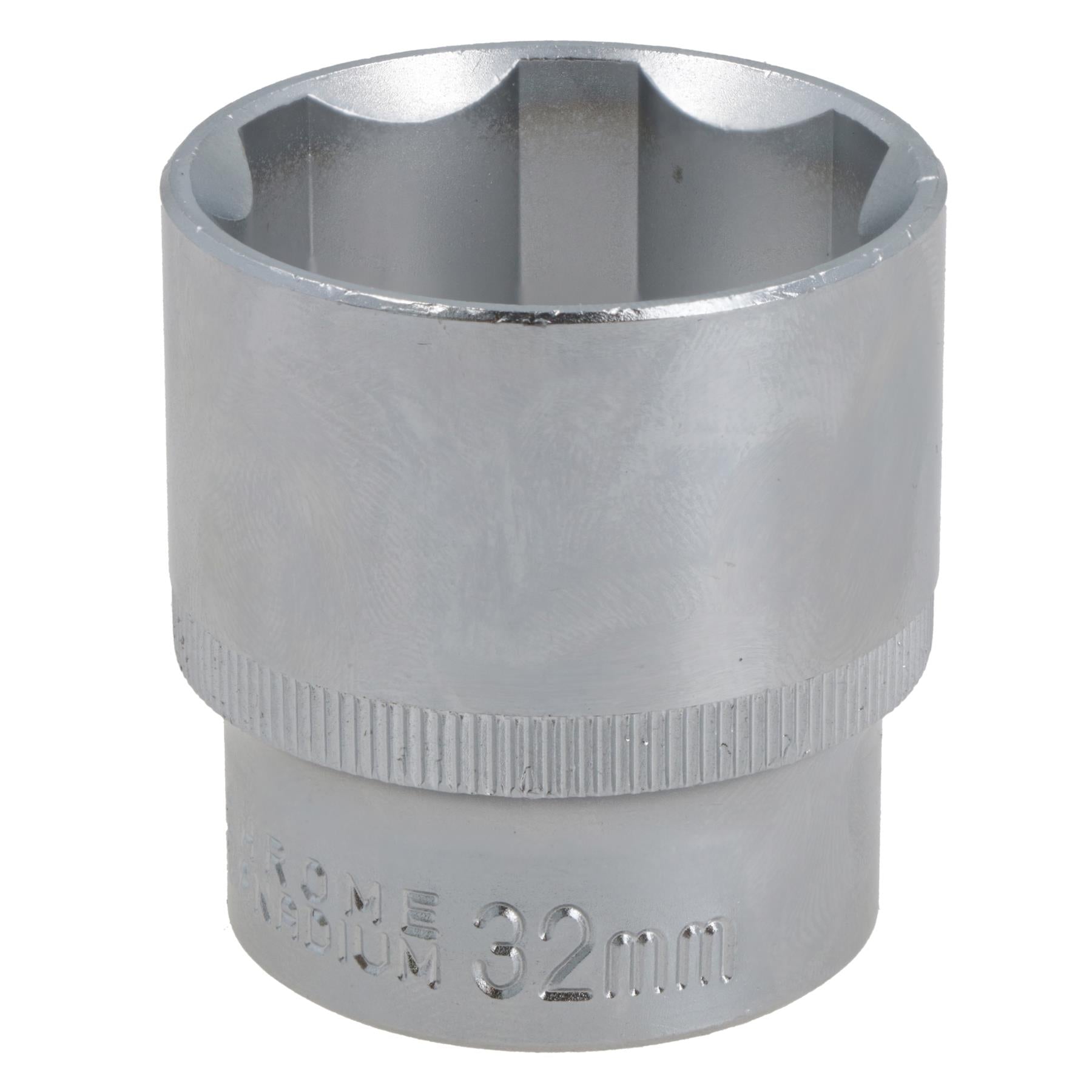 Douille à 6 pans 32 mm 1/2" Super Lock métrique peu profonde CRV à poignée moletée TE794