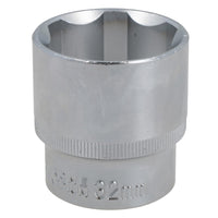 32mm 1/2" Dr Socket Super Lock Metric Shallow CRV Knurl Grip 6 Point TE794