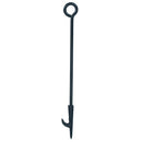 Fireplace Poker Fire Poker for Coal Wood Fires with Log Turning Hook Loop Handle