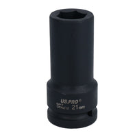 3/4" Drive 21mm Deep Metric MM Impact Impacted Socket 6 Sided Single Hex