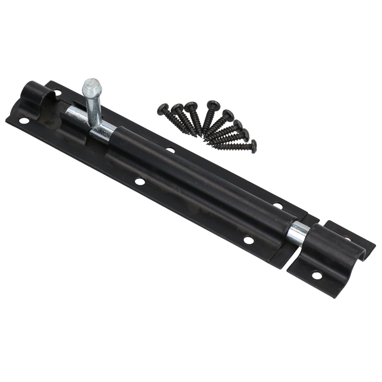 6" / 150mm Tower Bolt Latch Sliding Lock Gate Shed Door Padbolt & Fixings