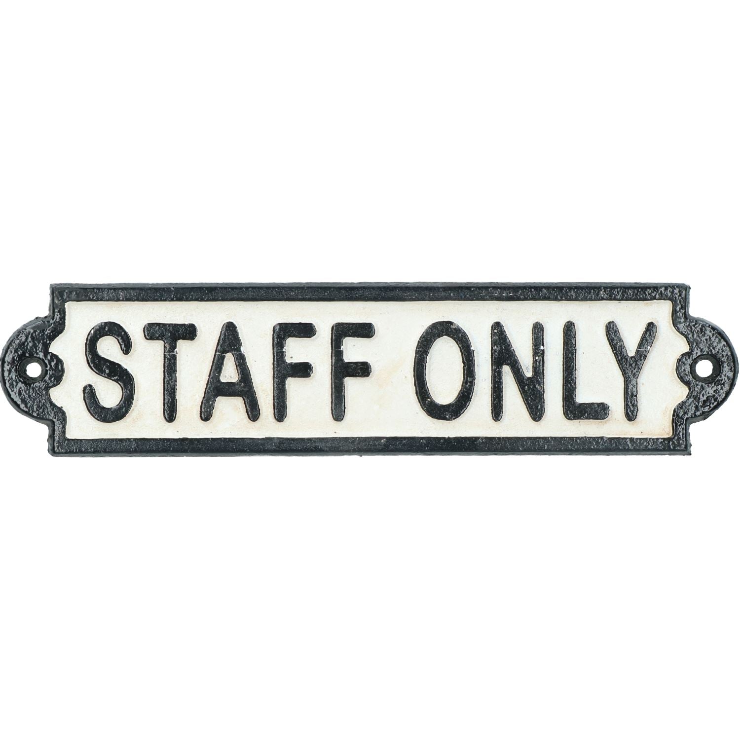 Schild aus Gusseisen mit Aufschrift „Personal Only“, für Tür, Wand, Zaun, Café, Geschäft, Kneipe, Hotel, Bar