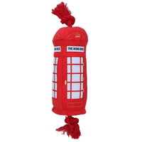 Plush London Telephone Box Dog Toy Dog Puppy Play Toy With Squeak Gift 16x21cm