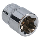 1/2" Drive Straight Ratchet + Female Torx Star E sockets E10 – E24 10pc Set
