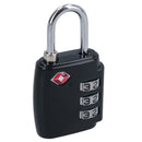 TSA Luggage Padlock Travel Lock 3 Digit Combination for Suitcases Black