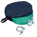 Long 20m Recovery Strap Tow Rope & Two Shackles 8T Storage Bag 4x4 Off Road