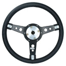 15" Black Traditional Classic Car Steering Wheel & Boss Austin Leyland Morris MG