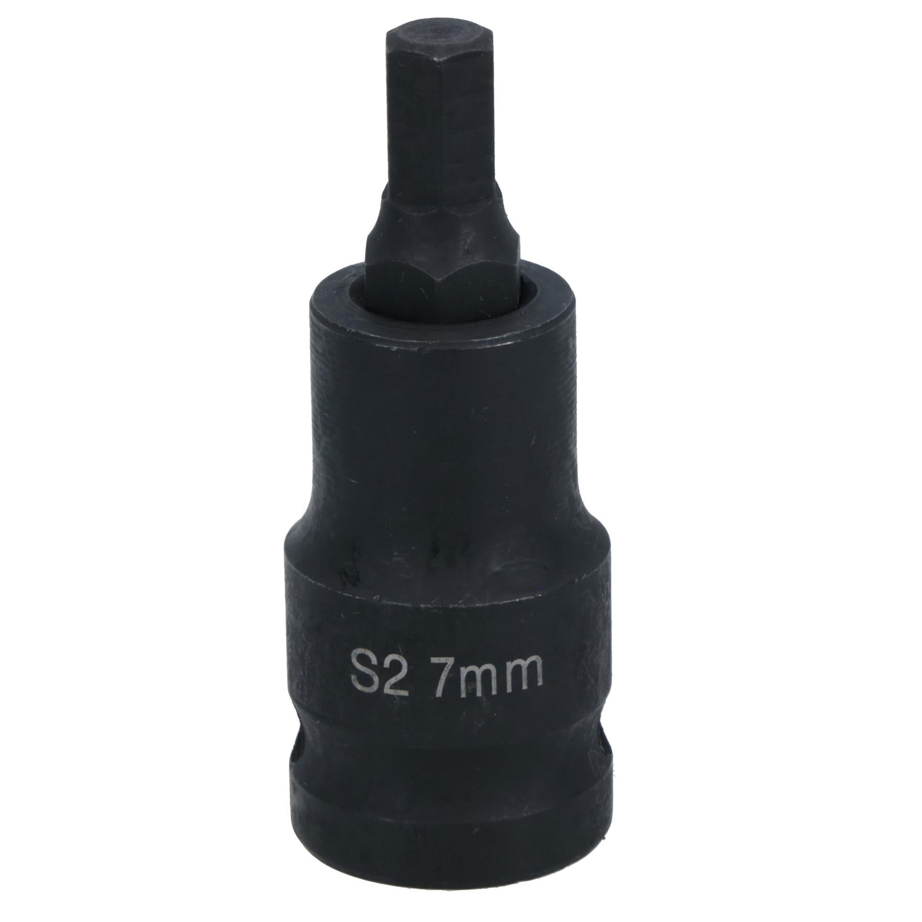 M7 x 55mm 1/2in Drive Short Impact Impacted Allen hex Key Socket 7mm