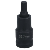 M7 x 55mm 1/2in Drive Short Impact Impacted Allen hex Key Socket 7mm