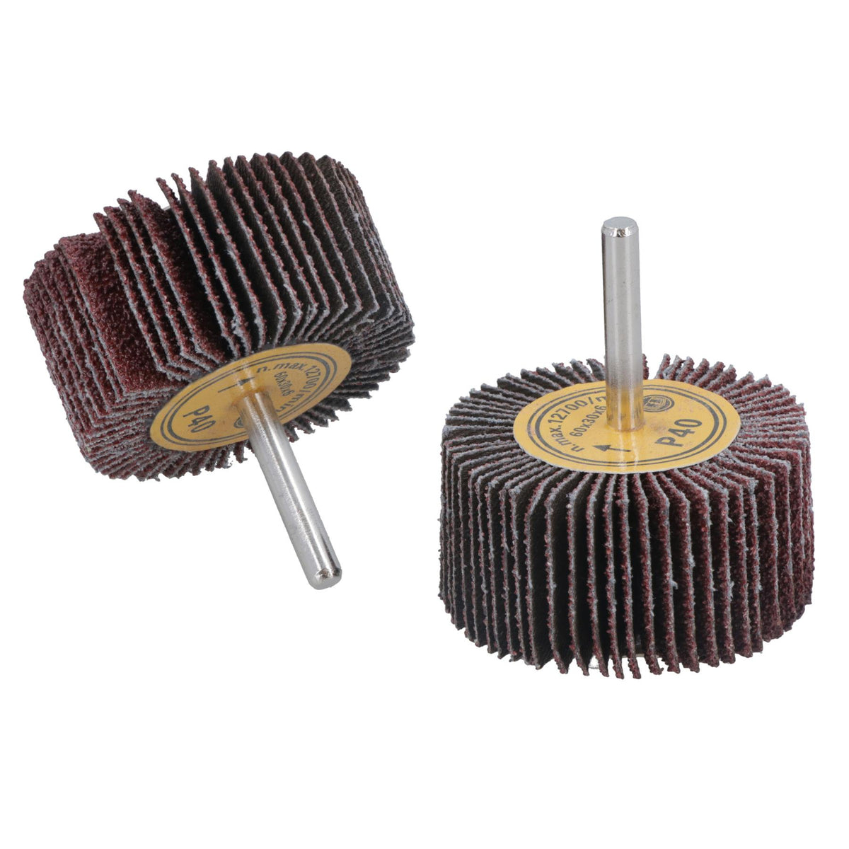 60mm 40 Grit Abrasive Flap Wheel Discs Sanding Rust Removal 6mm Shank