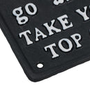 Take Your Top Off Bottle Opener Beer Cast Iron Sign Gift Garage Door Shed Bar