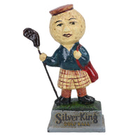 Silver King Golf Man Figure Statue Cast Iron Golfer Mascot Ornament House Home
