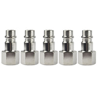 5PK Euro Airline Hose Fitting Connector Quick Release 1/4" BSP Female Thread