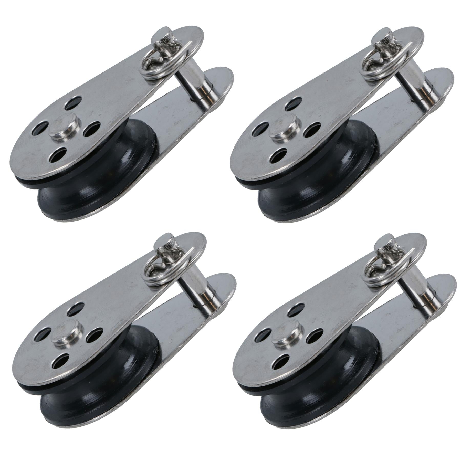 Marine Pulley Block with Removable Pin 26mm D Nylon Wheel Stainless Steel