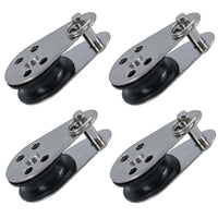 Marine Pulley Block with Removable Pin 26mm D Nylon Wheel Stainless Steel