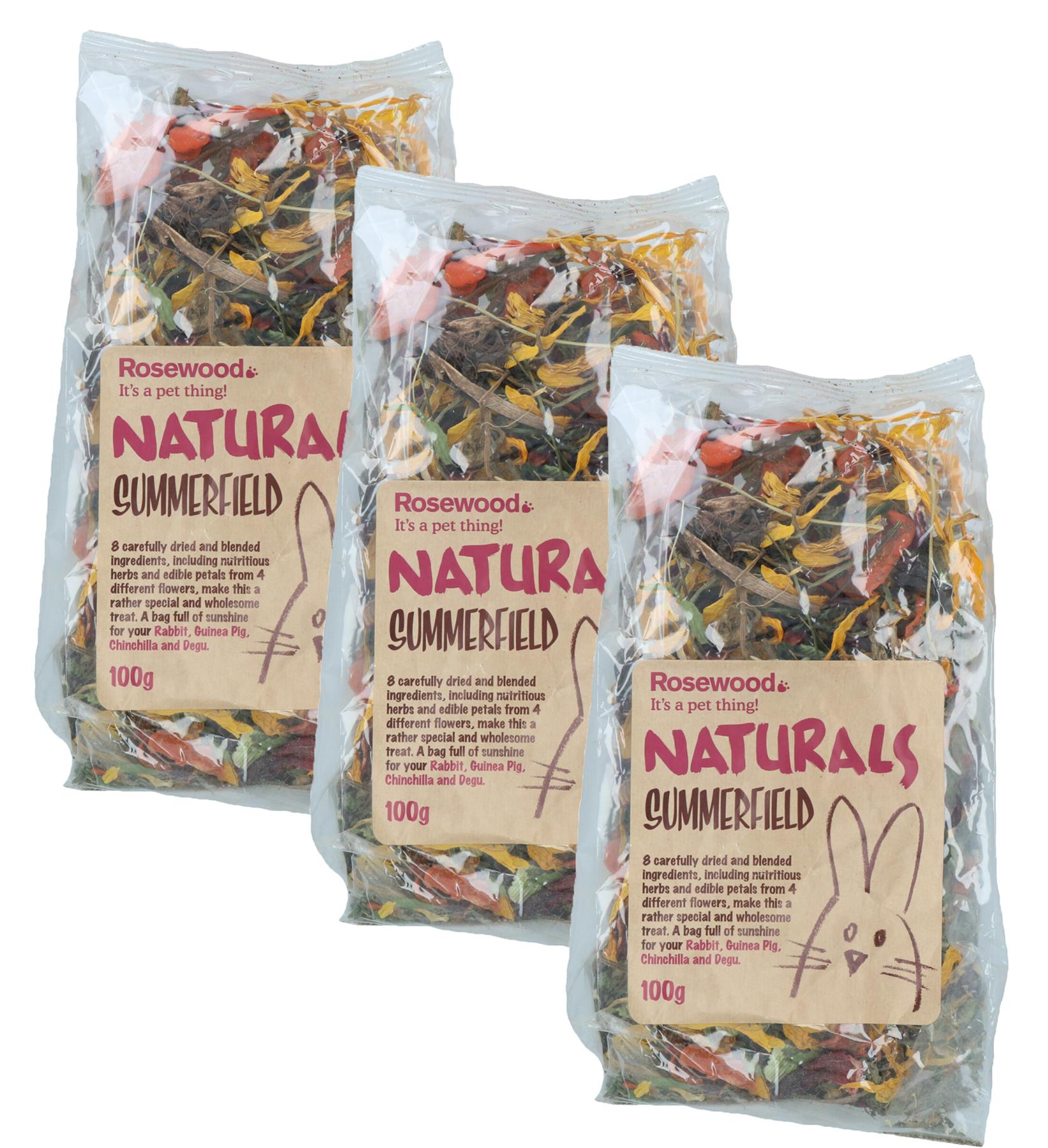 Mélange de friandises naturelles pour petits animaux de compagnie, lapins, pintades, Summerfield - 100 g